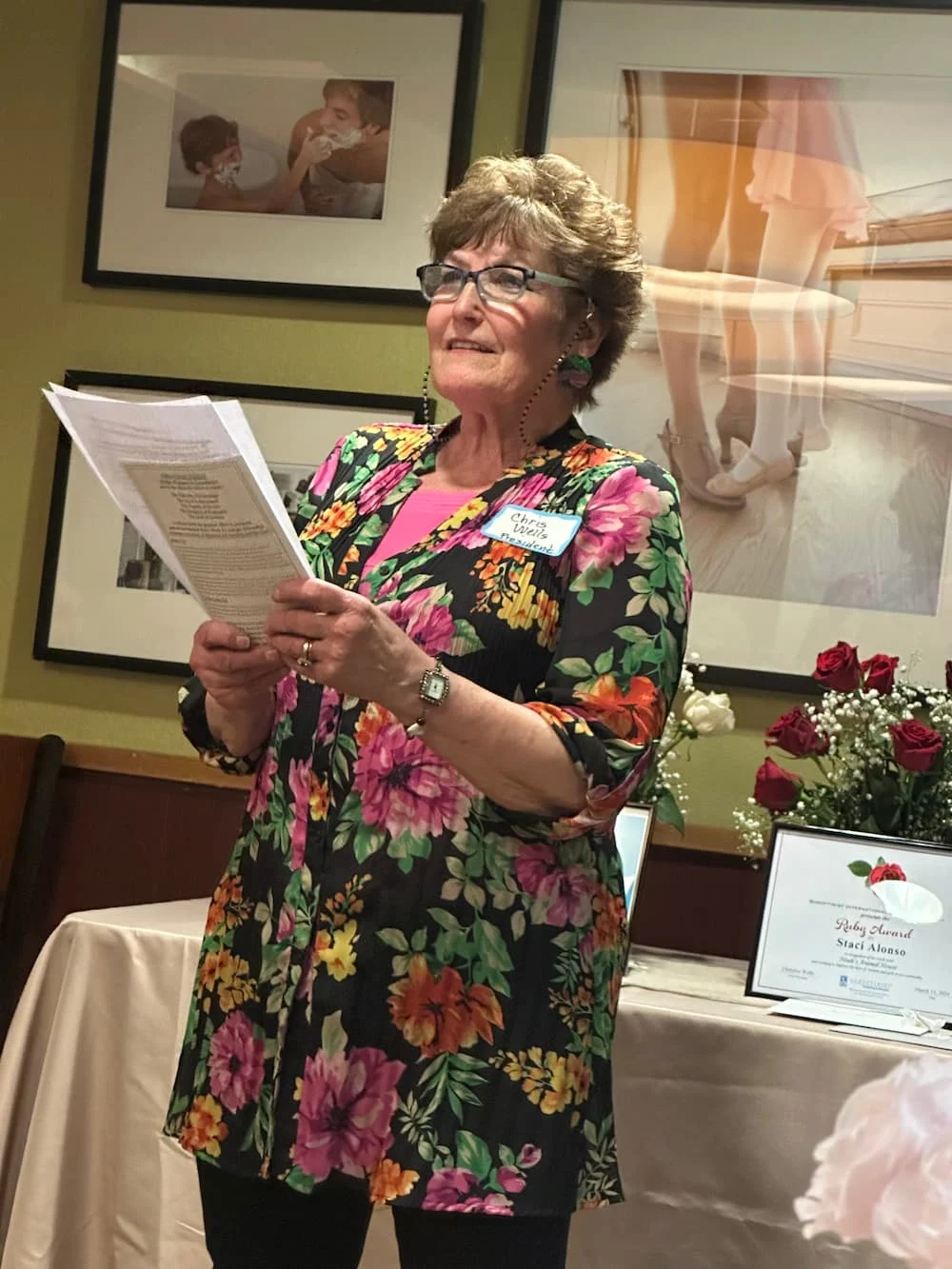 Chris Wells, President of Soroptimist International of Washoe County