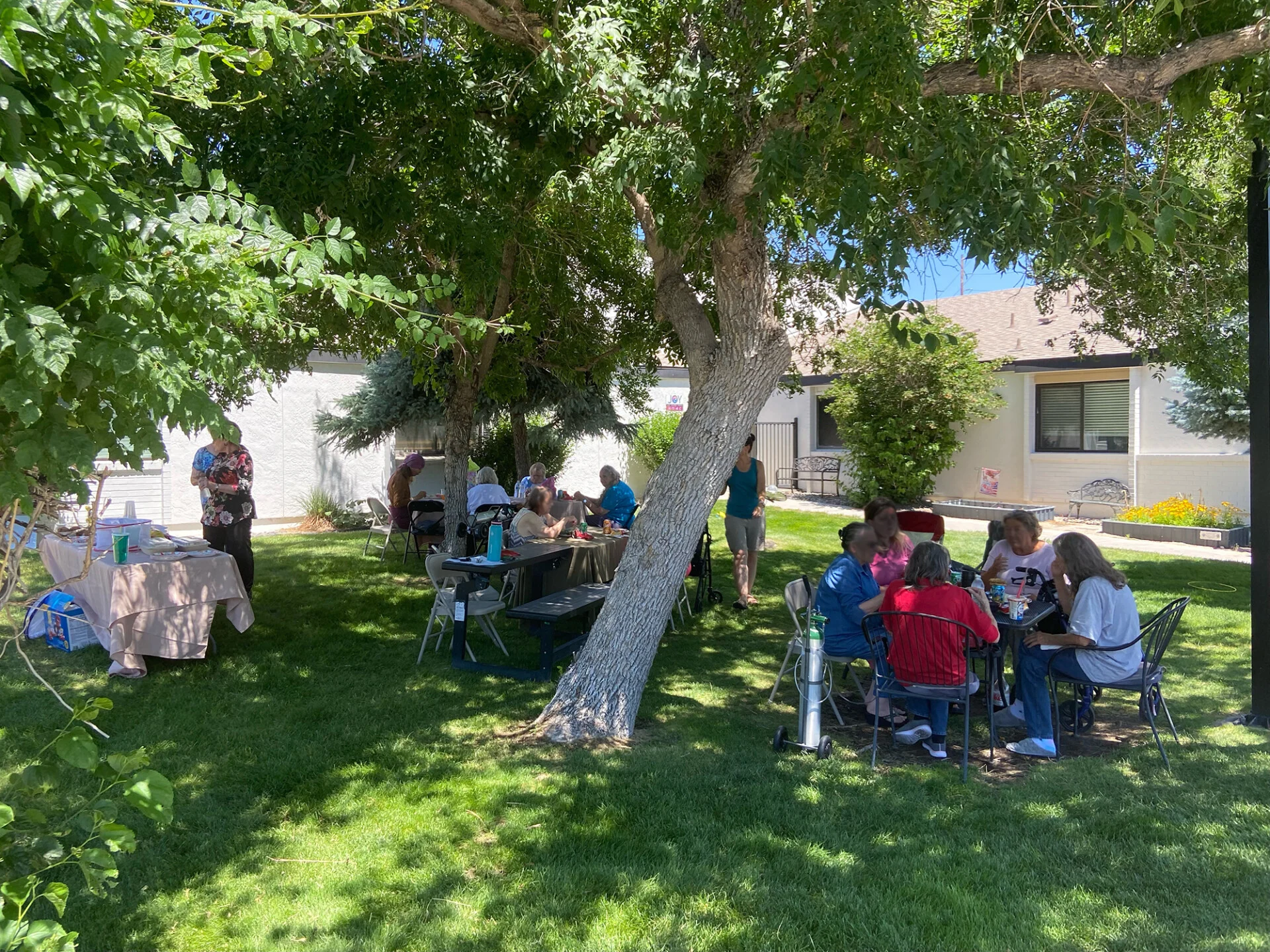 picnic with ladies at Joy House